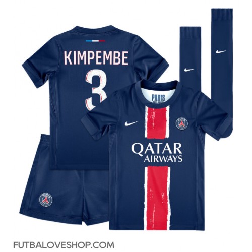 Dres Paris Saint-Germain Presnel Kimpembe #3 Domáci pre deti 2024-25 Krátky Rukáv (+ trenírky)